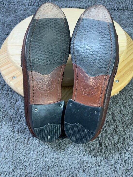 H.S. Trask Bison Loafer Mens Size 12 Brown Leather Slip On Shoes Made in USA main image 5